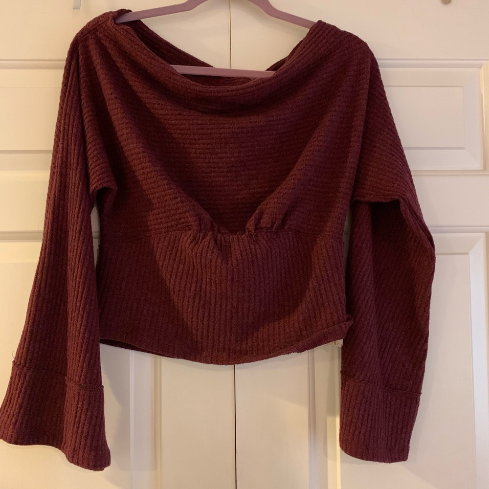 Free people off the shoulder thermal top